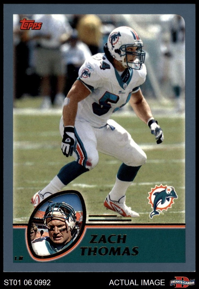 2003 Topps #237 Zach Thomas Dolphins HOF Texas Tech 8 - NM/MT