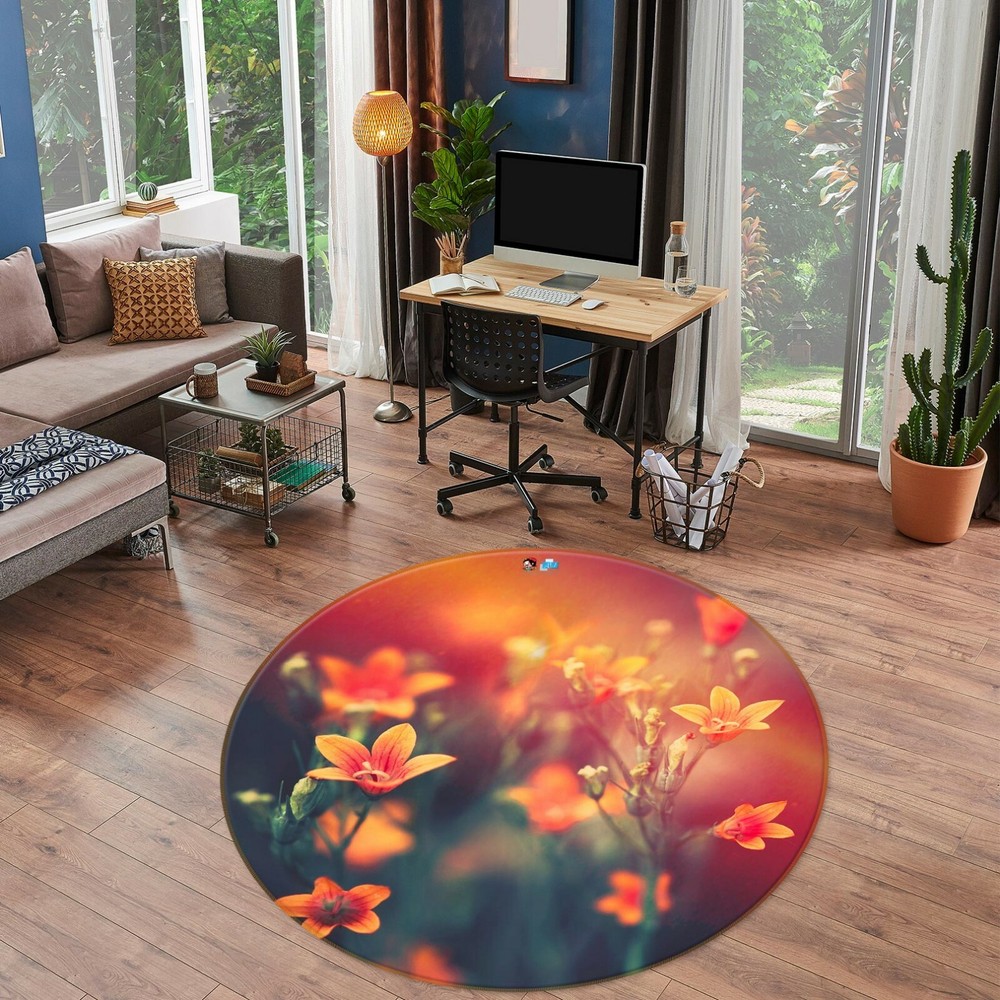 3D Red Flower Petals NAO10501 Game Rug Mat Elegant Photo Carpet Mat Fay