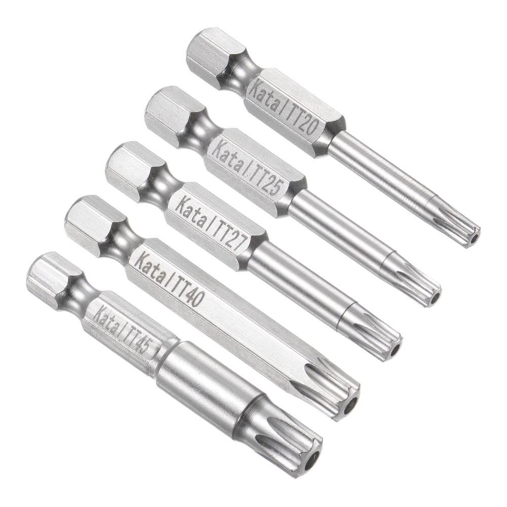5pcs Magnetic Star 7 Point Bits TT20-TT45 S2 Steel 7 Point Torx Screwdriver Bits