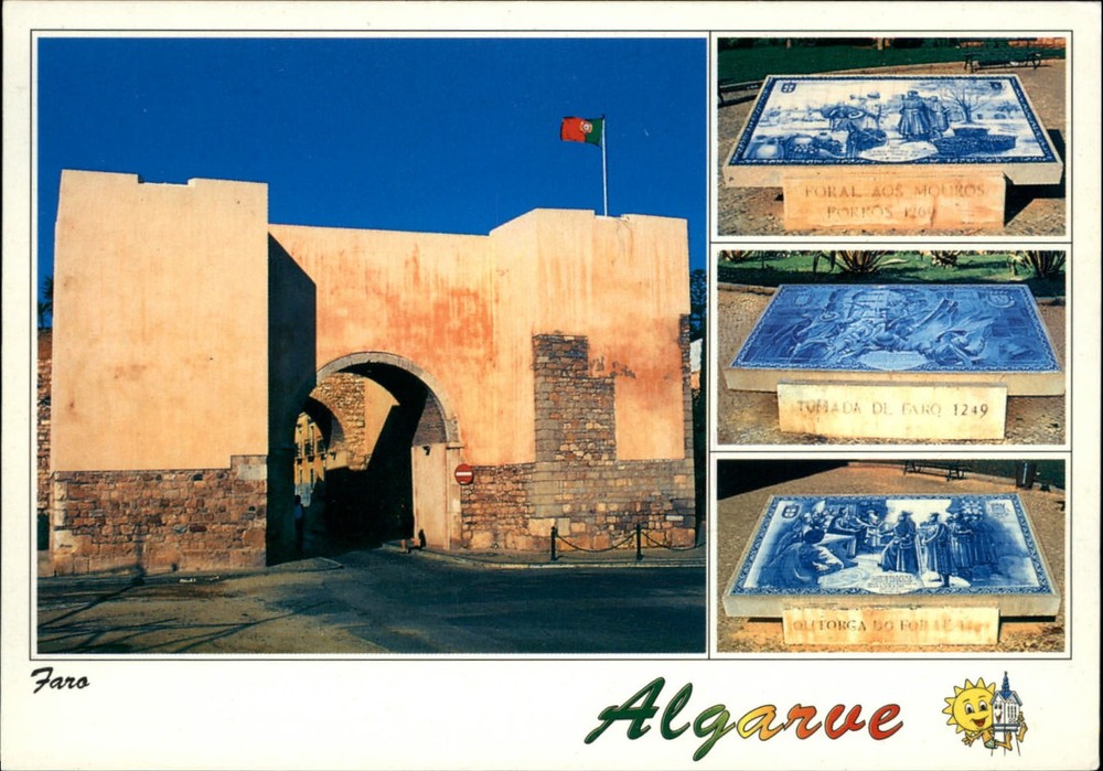 Faro building Algarve Portugal multiview tiles ~ postcard sku149