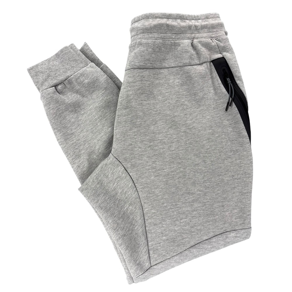 Nike Tech Fleece Jogger Pants L Grey Heather Athletic Tapered Fit 805162-063