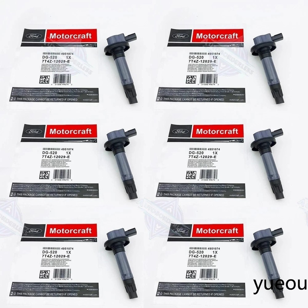 New OEM 6X DG520 Motorcraft Ignition Coils Ford 07-13 Lincoln Mercury 3.5/3.7L