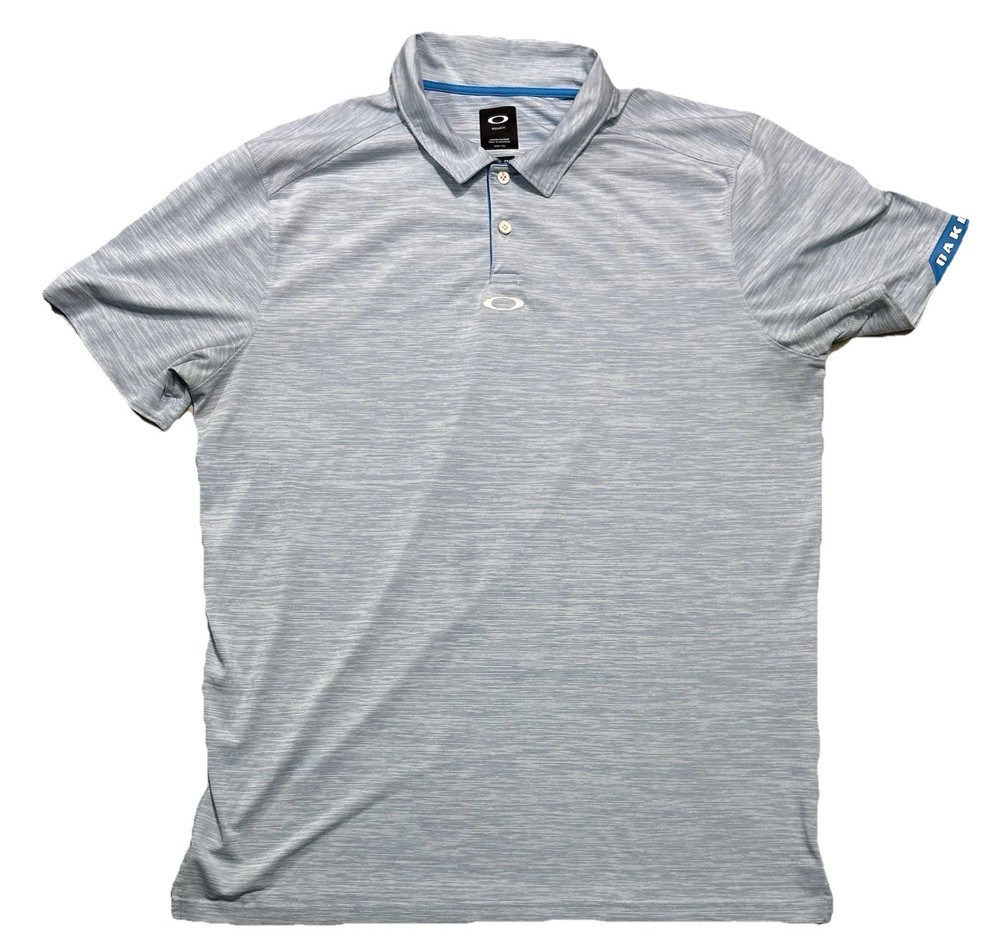 Oakley Shirt Blue Polo Short Sleeve Men’s Sz XL