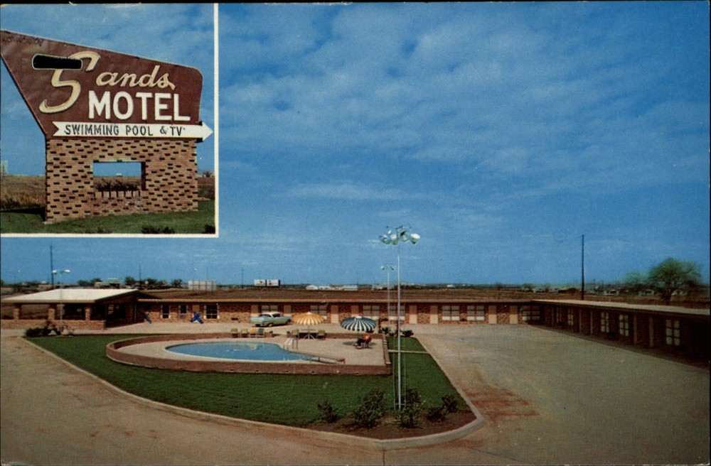 Sands Motel Gainesville Texas vintage postcard j529