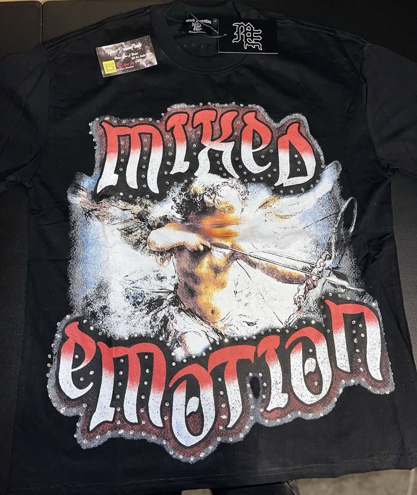 Mixed Emotion Rhinestone T-Shirt Size Large