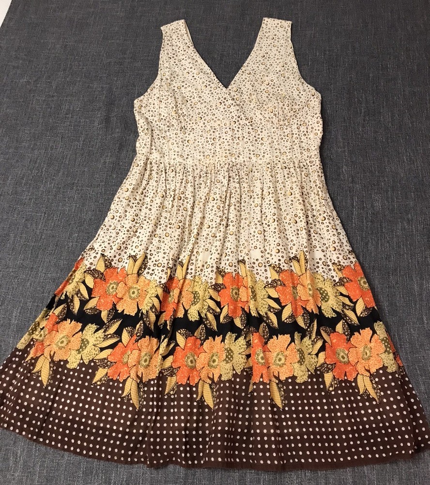 Blue Plate Floral Baby Doll Dress Sz 1X Cottage Summer Sundress Fit Flare Boho