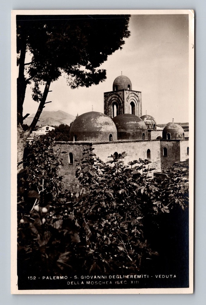 Italy- Sicily Palermo- San Giovanni Degli Eremiti Mosque Old PC Vintage Postcard