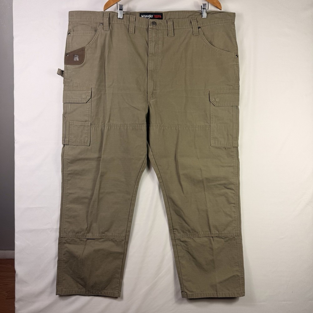 Wrangler Riggs Ripstop Workwear Carpenter Jeans Men Size 50x30 Beige Cargo