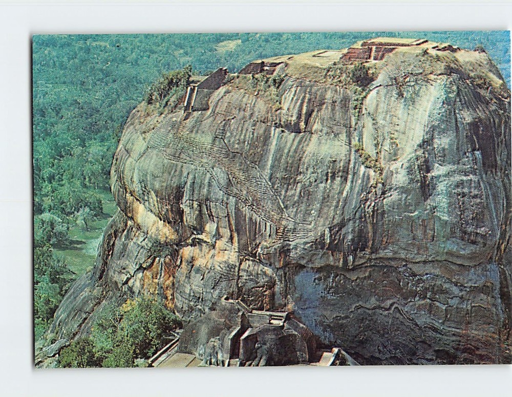Postcard Aerial View Sigiriya Rock Fortress in Sri Lanka