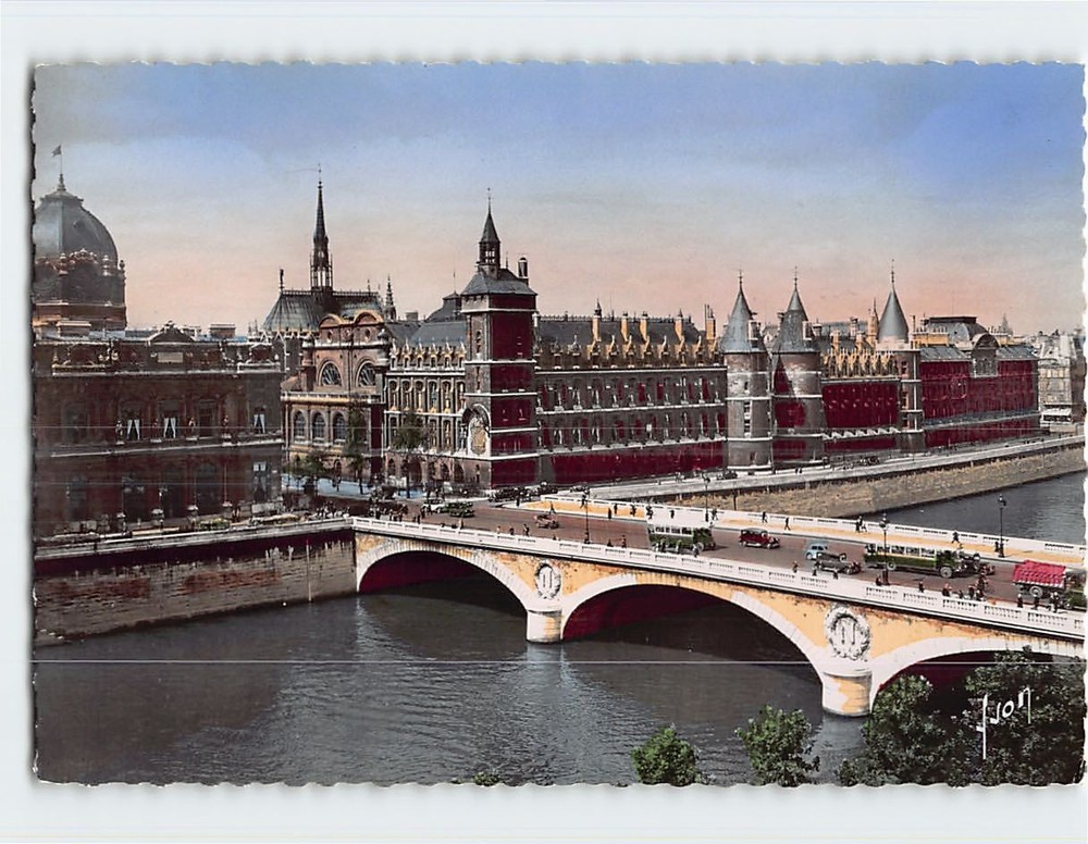 Postcard Le palais de Justice et le pont au Change Paris France