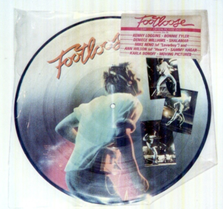 Footloose Movie Soundtrack LP Picture Disc Record Kevin Bacon 1984