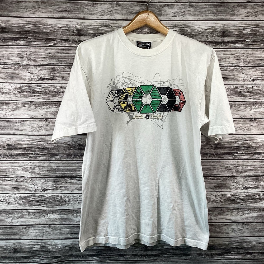Vintage SouthPole Shirt Men Large White Graphic Tee Puff Print Skateboarding Y2K