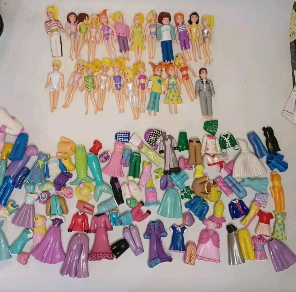 VTG Polly Pocket Dolls Girls & Boys & Accessories Mega Collection Lot!