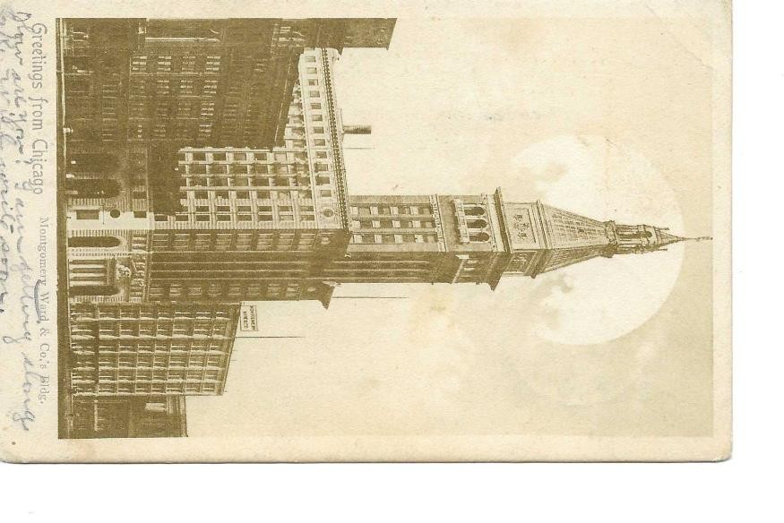 Undivided Postcard Montgomery Ward & Co Bldg, Chicago, IL Postmark 1906 006004