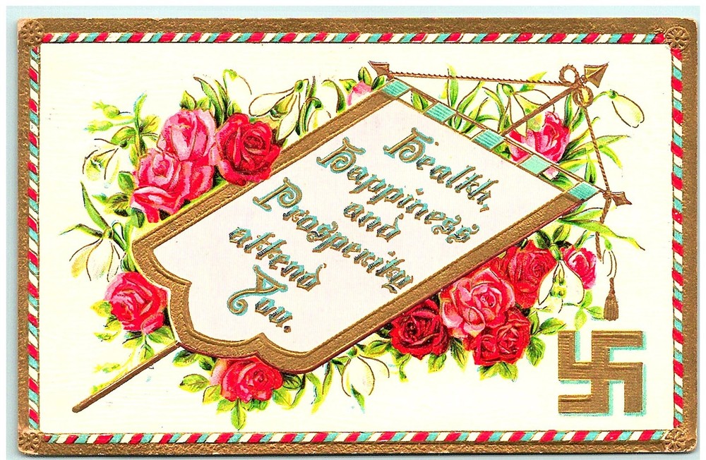 S04-5266, Good Wishes.. *1911 Pmk, ** Postcard With Swastika Sign