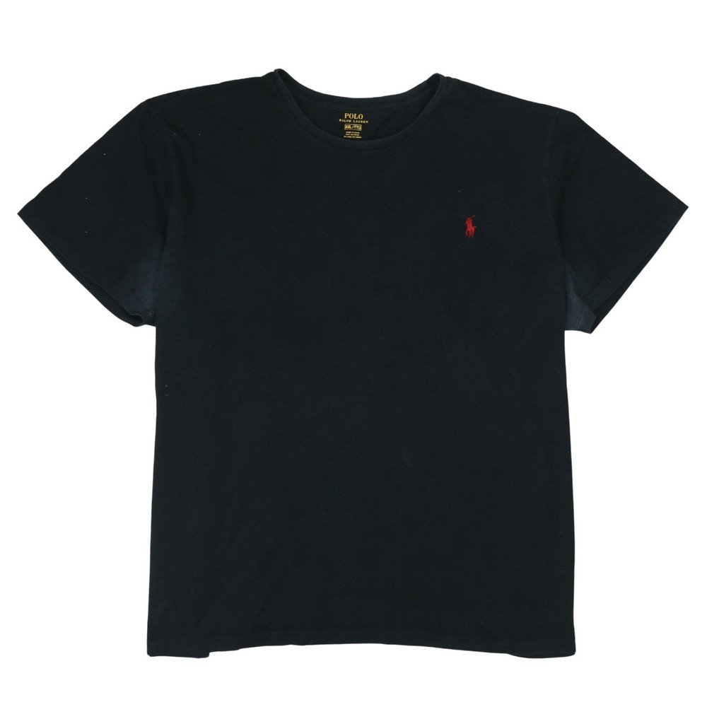 Polo Ralph Lauren Mens T Shirt Black Cotton Relaxed Fit Red Pony Logo Tee XXL