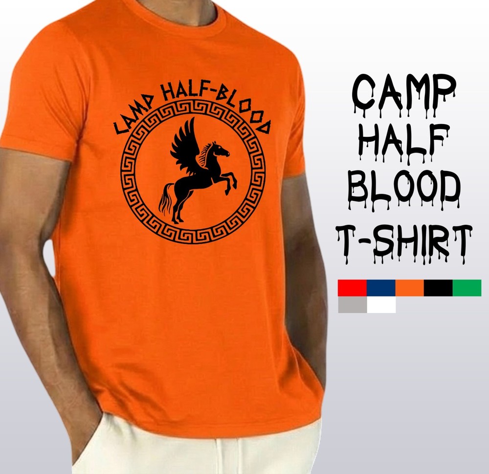 Camp Half Blood T-Shirt World Book Day Greek Myth Pegasus Unisex Gift Tee Top