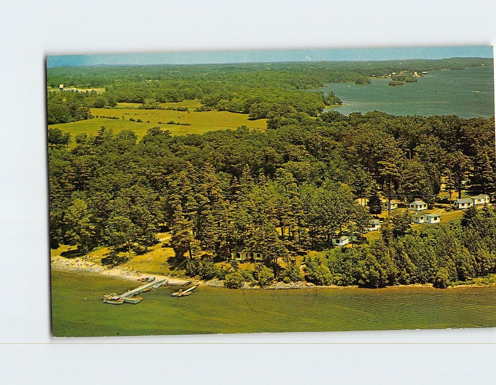 Postcard Aerial View St. Lawrence Beach Resort Gananoque Ontario Canada