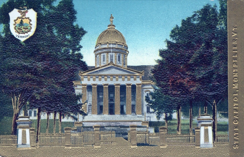 State Capitol, Montpelier, VT 1913 Embossed Postcard