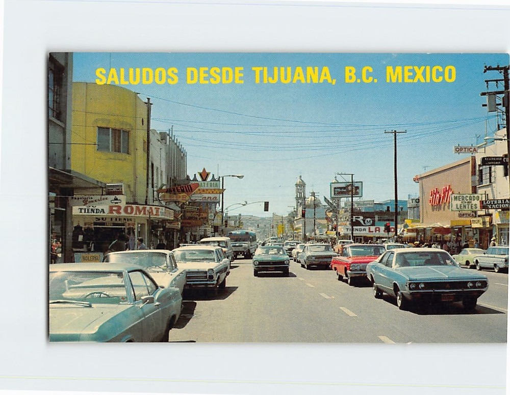Postcard Juarez Avenue Tijuana BC Mexico