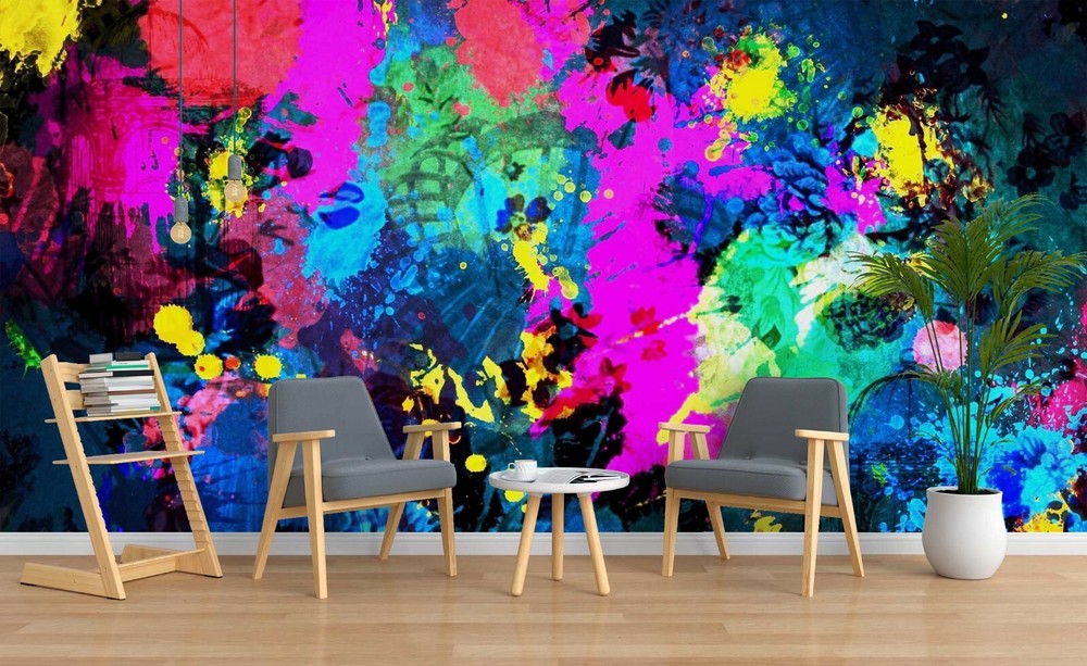 3D Abstract Graffiti Wallpaper Wall Mural Removable Self-adhesive 335-image