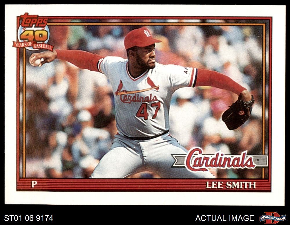 1991 Topps #660 Lee Smith Cardinals HOF 8 - NM/MT