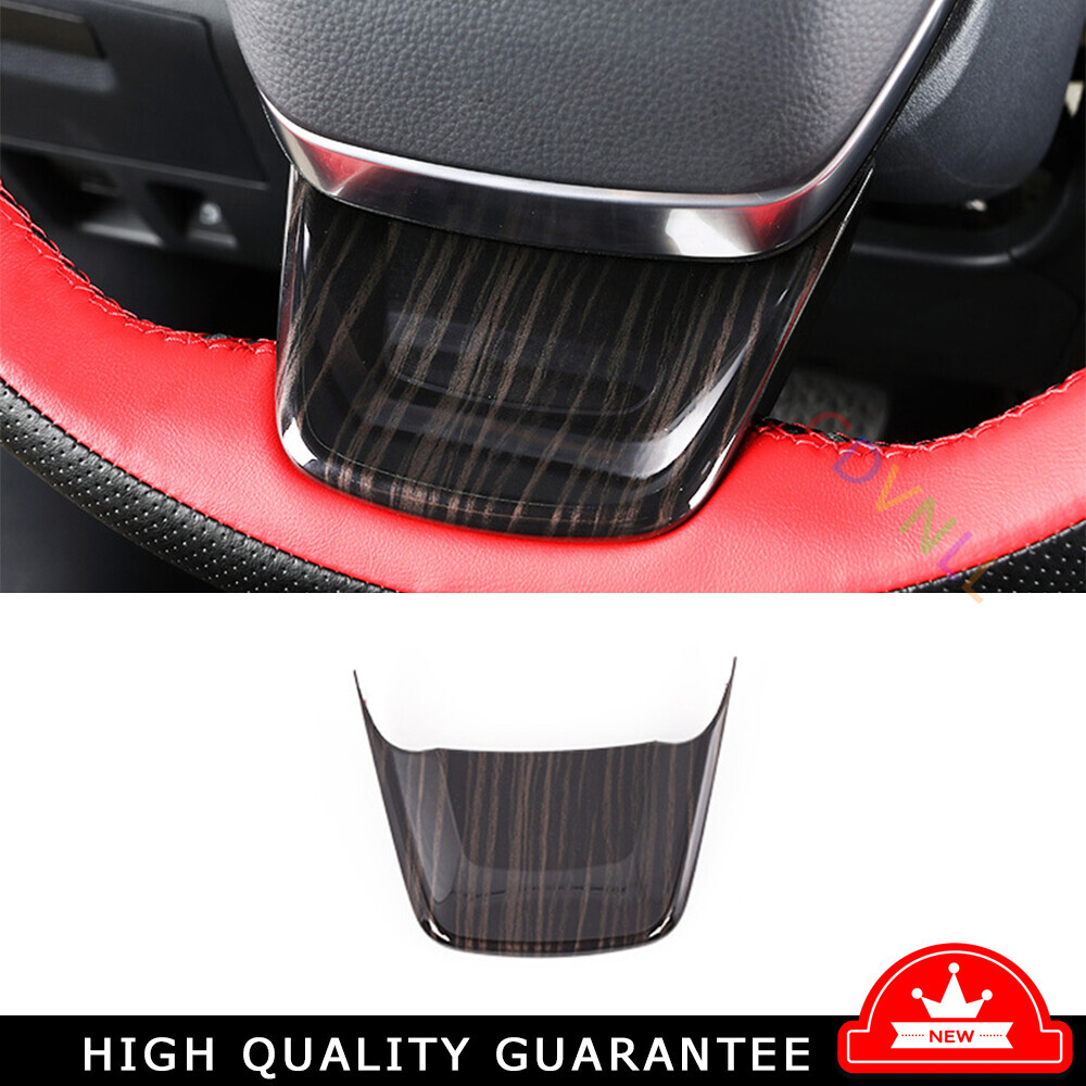 Steering Wheel Sheet Cover Trim 1PCS For Toyota Highlander 2020-2022 Black Wood