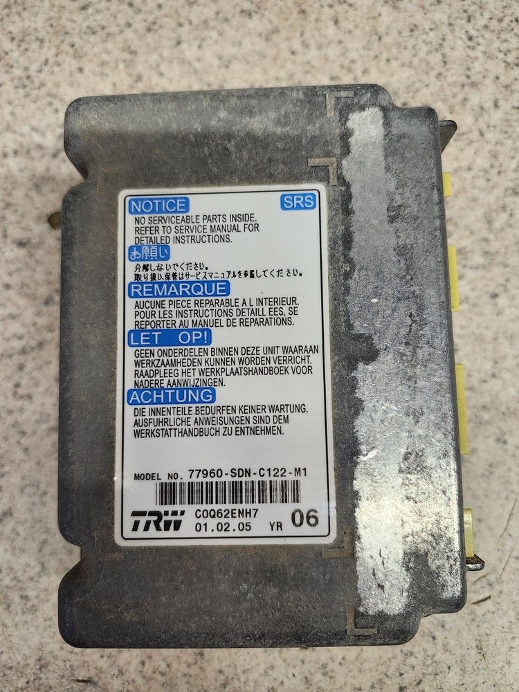 03-05 HONDA ACCORD 2DR SRS CONTROL MODULE COMPUTER 77960-SDN-C122-M1 OEM