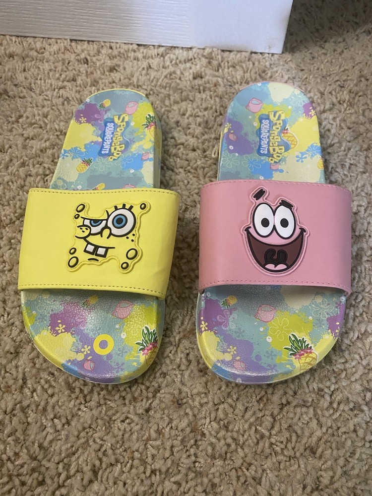 Women's Ground Up Spongebob Squarepants Patrick Slide Sandals Size 8