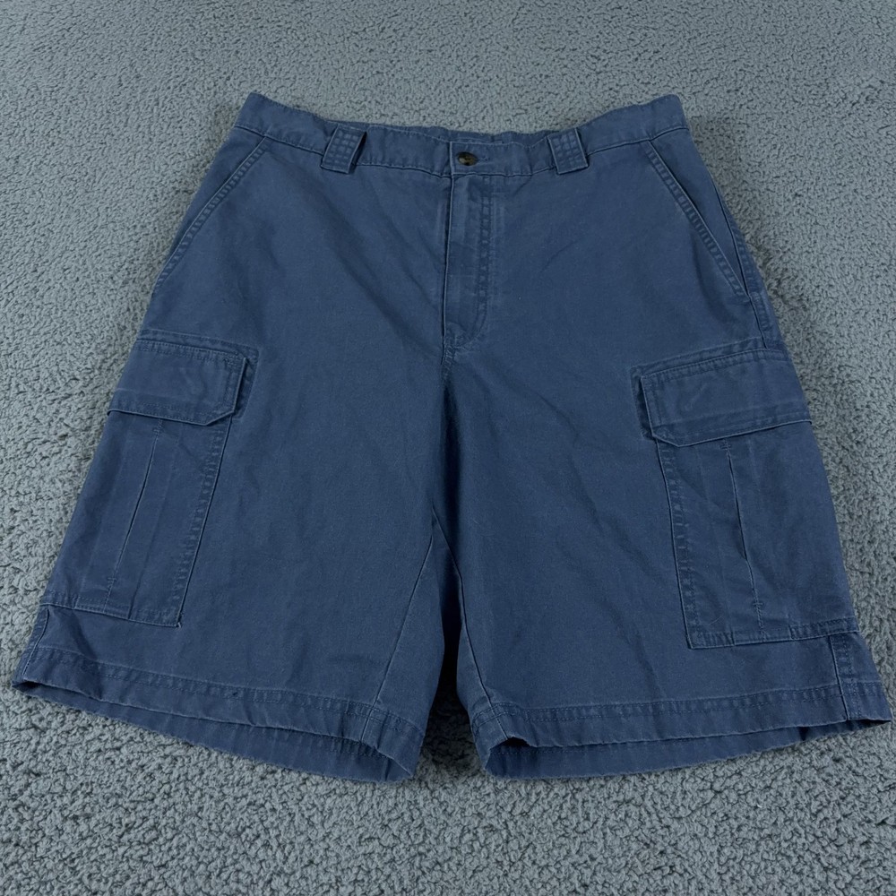 LL Bean Shorts Mens 32 Blue Cargo Tropic Weight 10