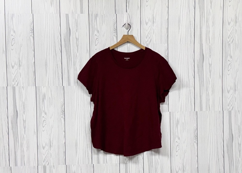 Old Navy t shirt womens size XXL short sleeve everywear solid red cotton
