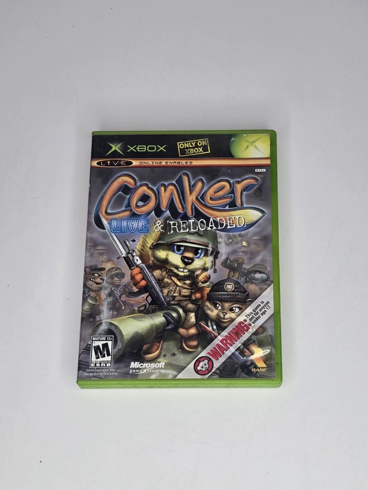 Conker Live & Reloaded Microsoft Original Xbox Case & Manual Only (No Disc)