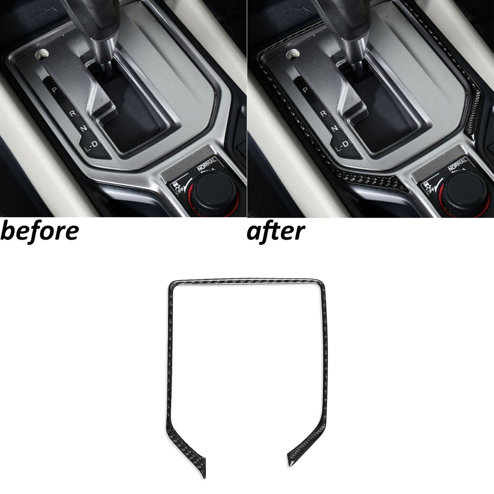 Real Carbon Fiber Console Gear Shift Panel Frame Trim For Subaru Forester 19-24
