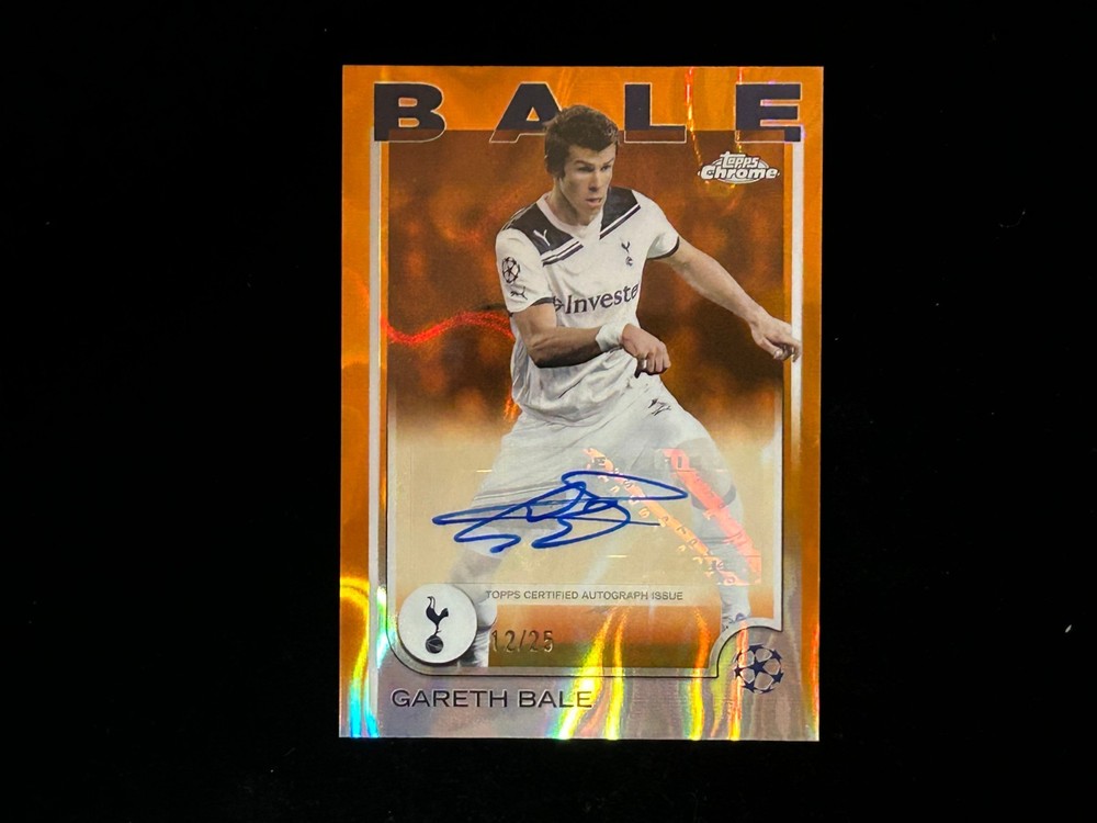 Gareth Bale 2025-26 Topps UEFA  Competitions Orange  Auto /25 Tottenham Hotspur
