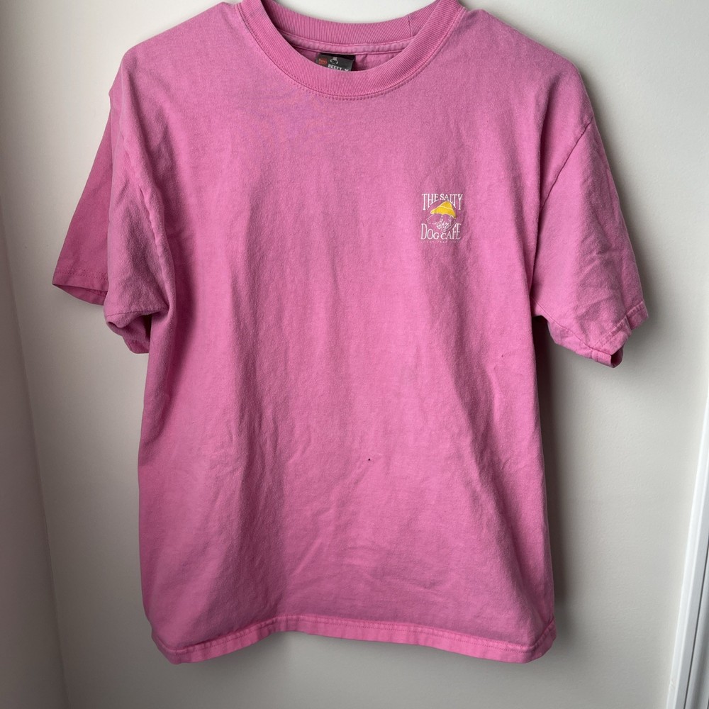 Men’s The Salty Dog Cafe Pink Graphic T-shirt Size Small