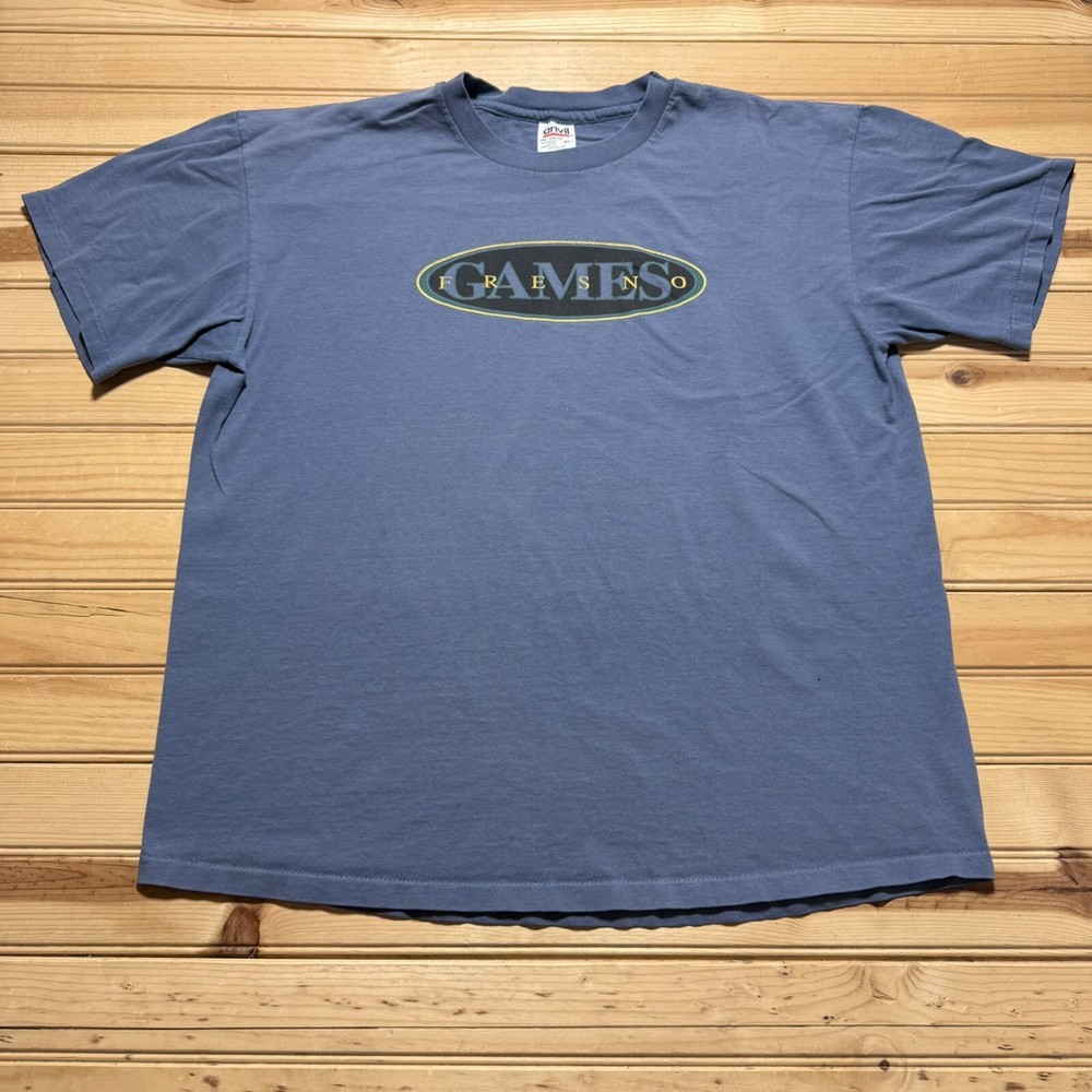 Vintage 90s Fresno Games Faded Single Stitch Shirt Size XL
