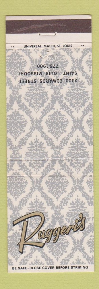 Matchbook Cover - Ruggeri's St Louis MO