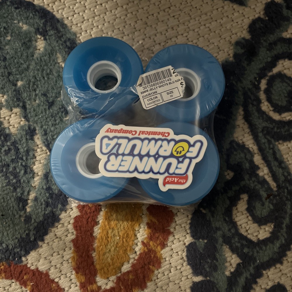 Blue Acid Jelly Shots 59mm 82a Skateboard Wheels Set-image