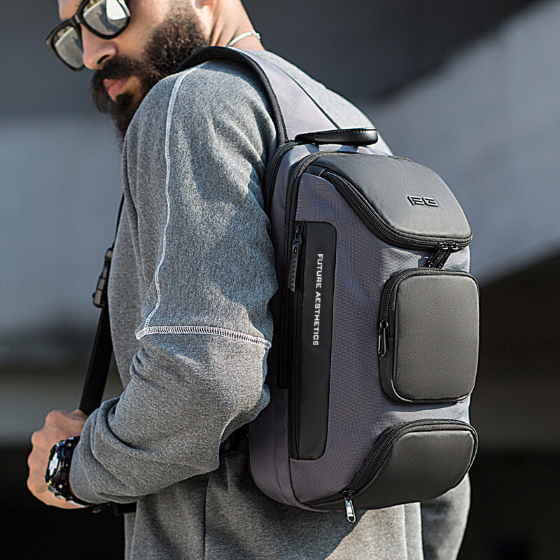 BANGE Casual Waterproof Crossbody Business Shoulder Men Travel Chest Sling Bag