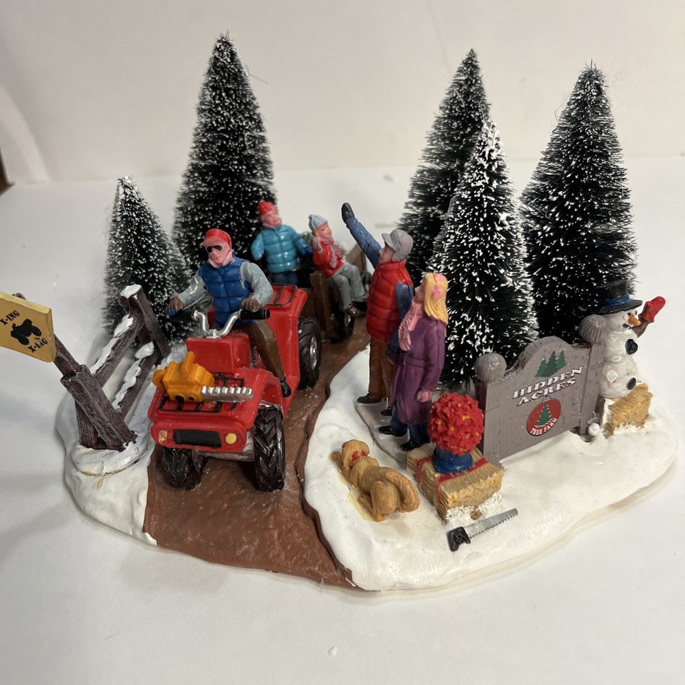 LEMAX Here Comes Our Tree Christmas Village Accent #43070 2014 Holiday Decor-image