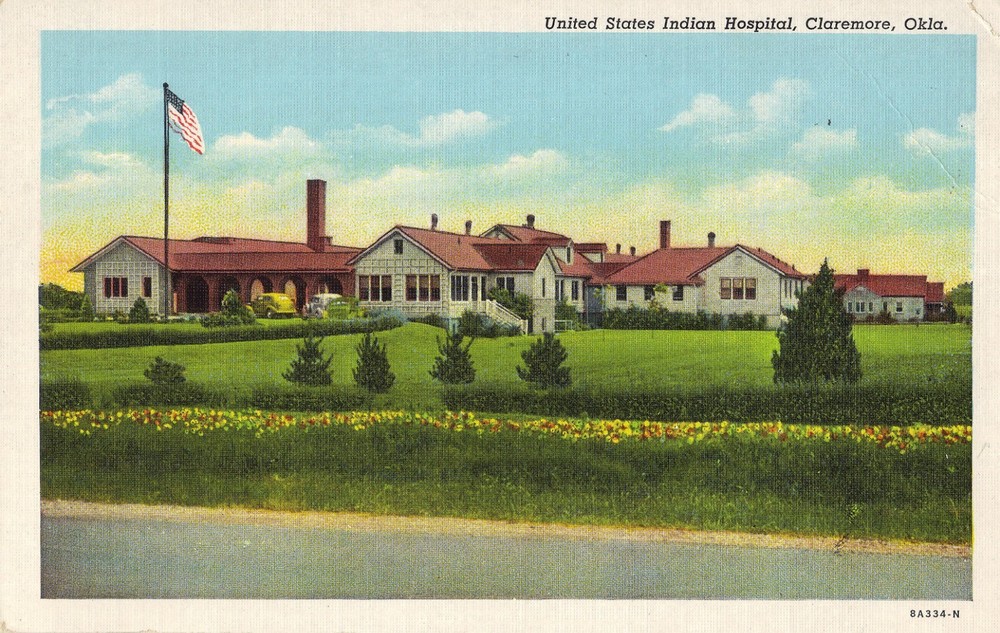 Claremore OK US Indian Hospital Vintage Postcard UNPOSTED