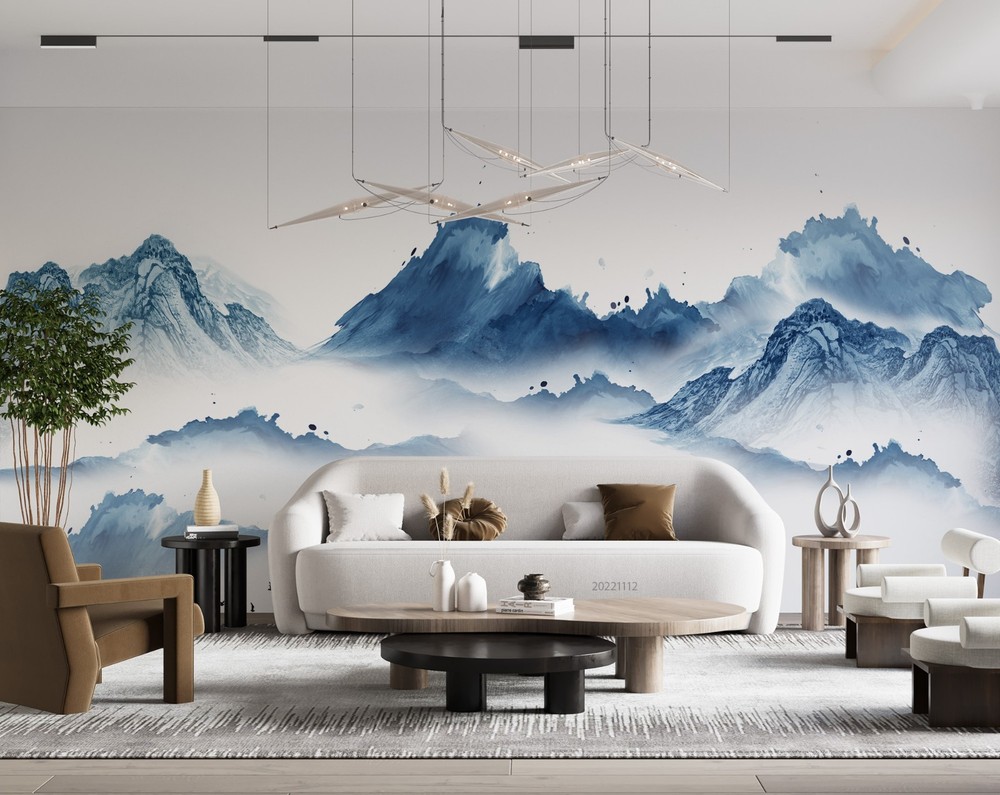 3D Landscape Abstract Watercolor Wall Murals Wallpaper Murals Wall Sticker