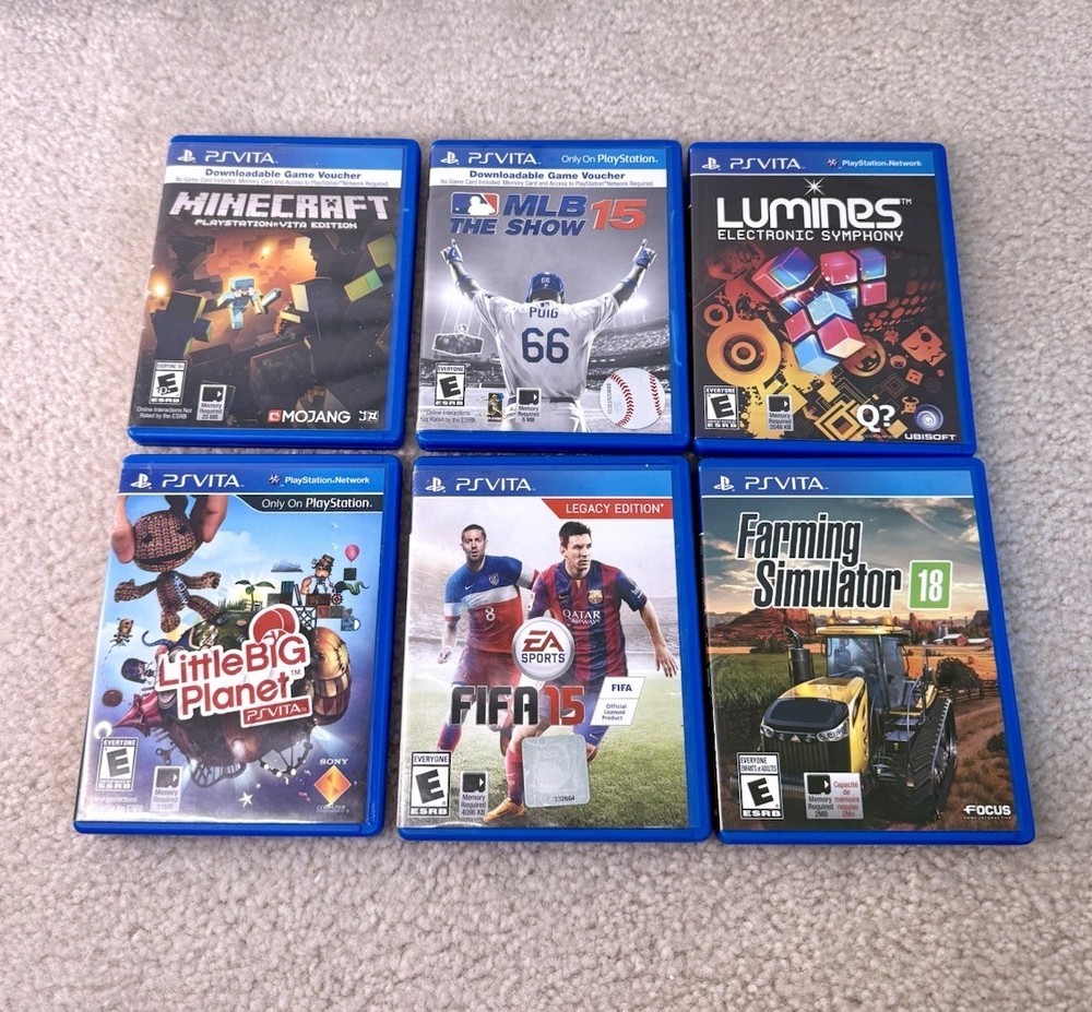 Lot of 6 PS Vita Game Cases (Empty Boxes Only) No Games or Manuals