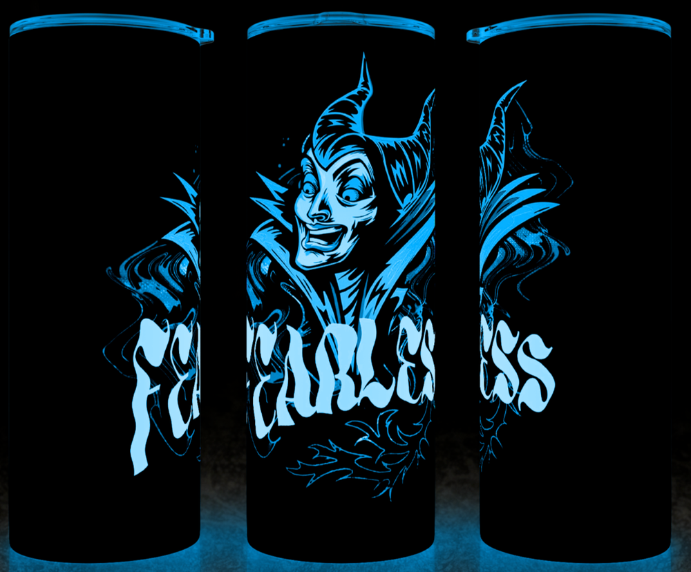 Glow in the Dark Maleficent  Fearless Sleeping Beauty Cup Mug Tumbler 20oz