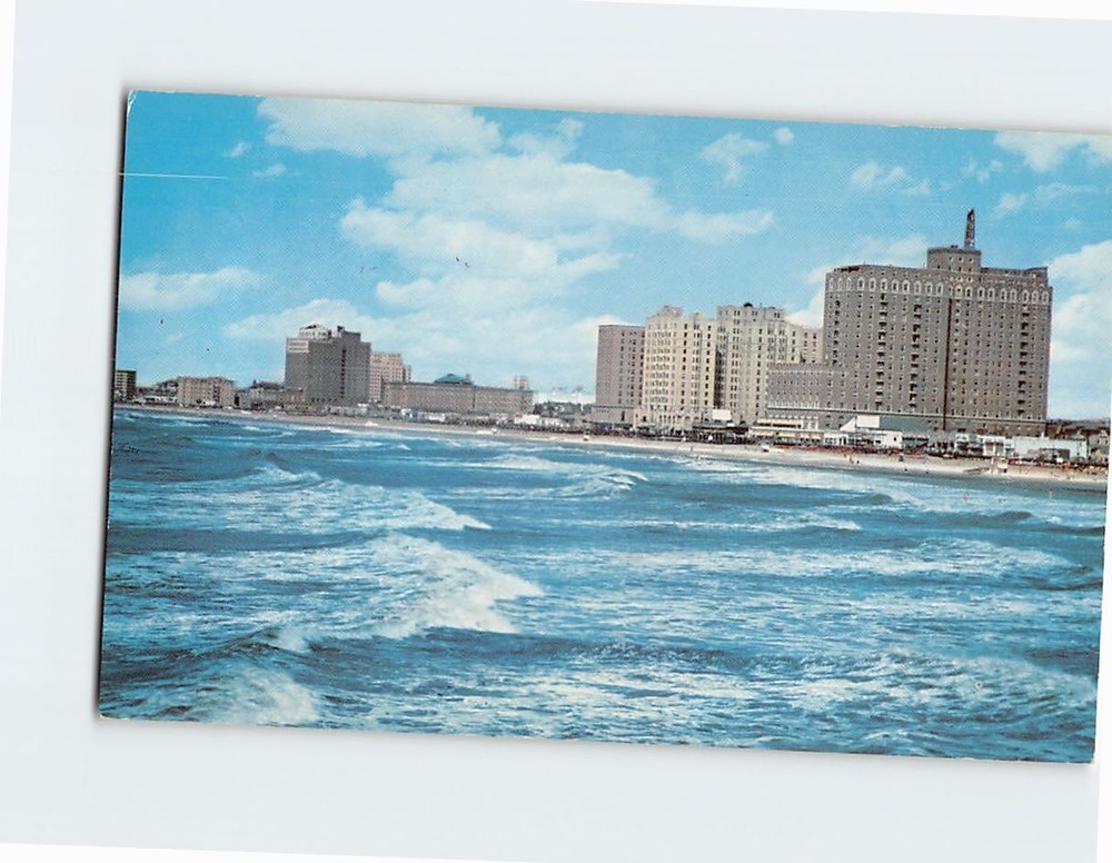 Postcard View of the Ocean Towards Ventnor Atlantic City New Jersey USA