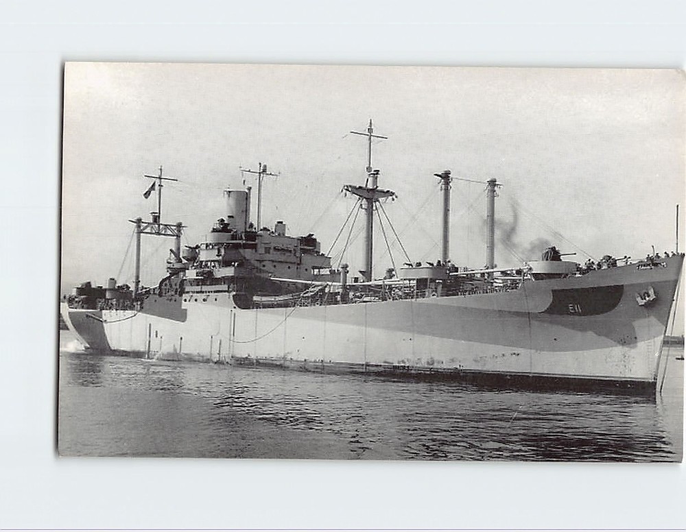 Postcard U.S.S. Mount Hood AE-11, Norfolk Navy Yard, Portsmouth, Virginia