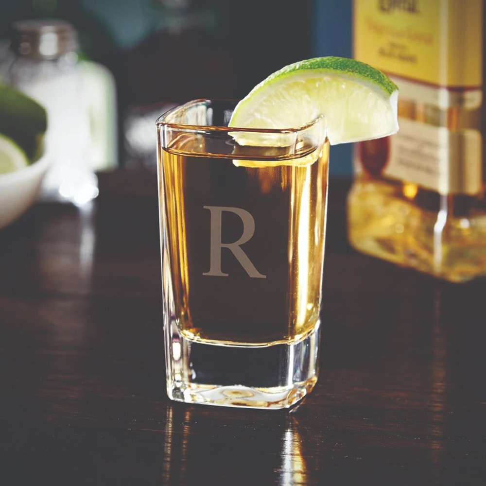 Shot Glasses Set of 6, Personalized, Tequila Whiskey Glasses with Heavy Base 2oz