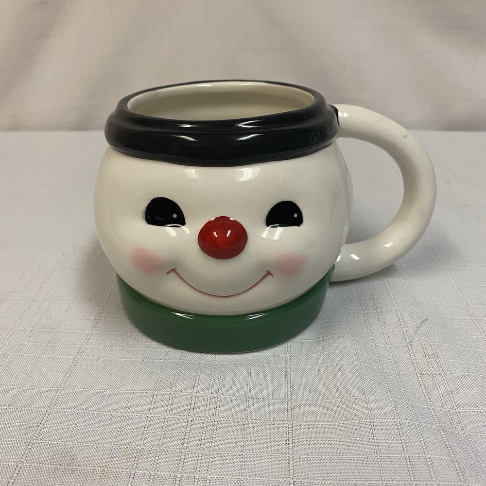 20oz Snowman Coffee Mug Or Soup Cup Christmas Holiday Ceramic Cute Winter READ
