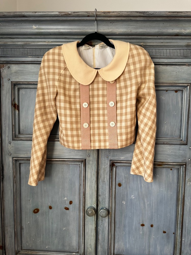Vintage Valentino Boutique Checkered Top Size 6