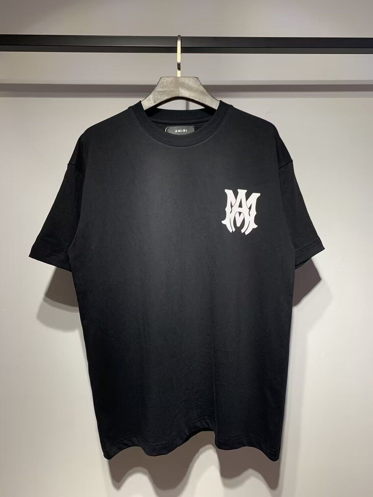 AMIRI Men's T-Shirt Black White Cotton Short Sleeve Size L